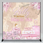 Lofaris Pink Boho Traveling Custom Bridal Shower Backdrop